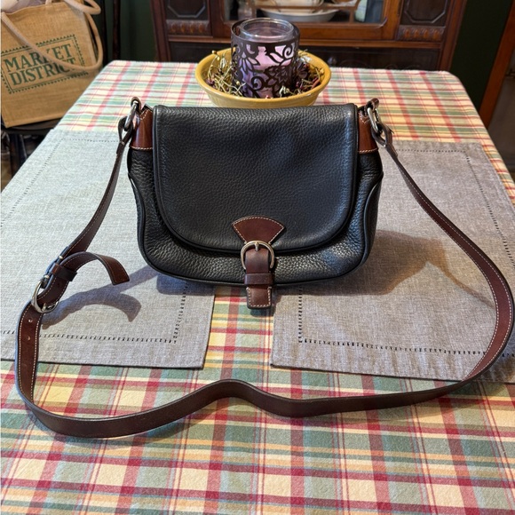 Dooney & Bourke Black and Brown Crossbody Bag Vintage - Picture 9 of 10
